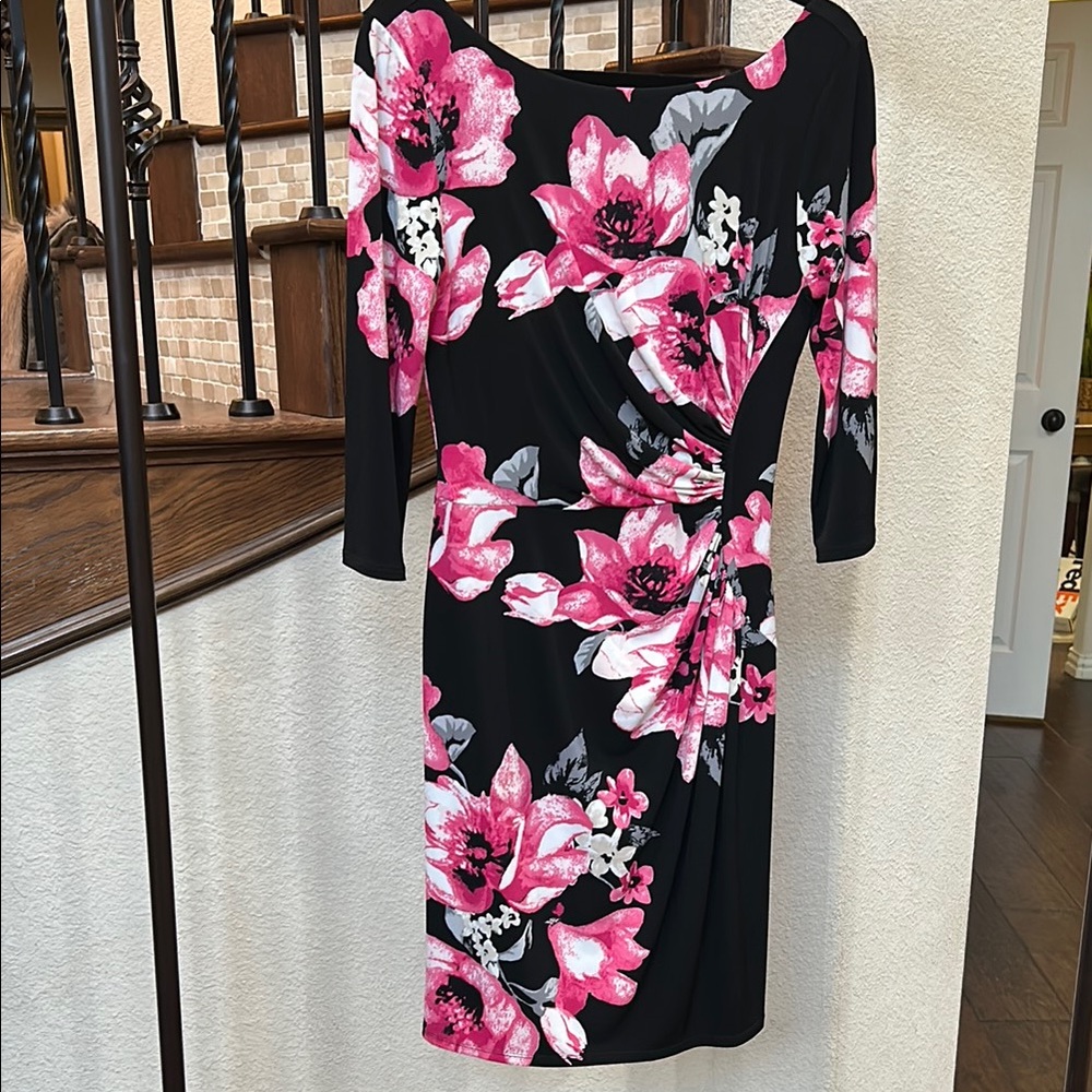 White House Black Market Pink Floral Dress